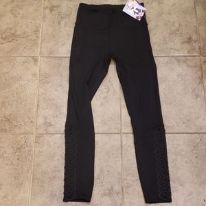 Joy Lab Black Laceup High Rise Legging NWT